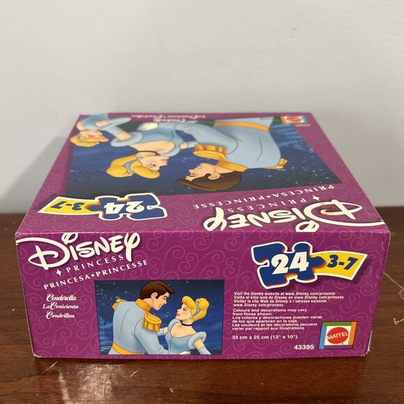 Disney Princess Cinderella 24 piece 13"x10" by Mattel 2002 ages 3-7 Complete - Picture 4 of 11